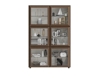 Книжный шкаф Kvadro Comp. D Porada со стеклянными дверцами KVADRO-COMP-D-L0N0AC-C0K0AP