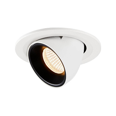1005879 SLV NUMINOS® GIMBLE S DL светильник встраиваемый 250мА 8.6Вт с LED 2700K, 670лм, 40°, белый/черный