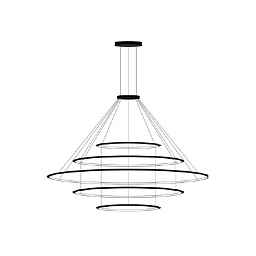 CF4F-00A9AZDU14 подвесной светильник Leds C4 Circular Outward 5 Rings (ø600 ø1200 ø2000 ø1200 ø600) белый