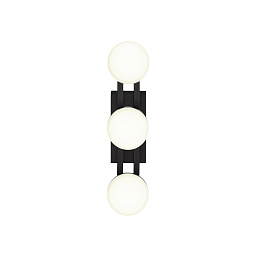 SL6610.401.03 ST-Luce Monro настенный светильник с тремя круглыми плафонами на чёрной планке