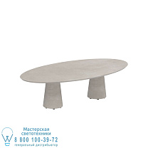 СТОЛ CONIX ELLIPSE 250X130 СМ НИЗКИЕ ОБЕДЕННЫЕ НОЖКИ БЕТОН ЦЕМЕНТ СЕРЫЙ - СТОЛШНЯ БЕТОН Royal Botania