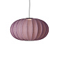 KWO76 BU LED Knit-Wit Made By Hand Подвесной светильник с овальным текстильным абажуром бордового цвета с LED — фото 1
