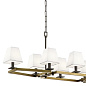 Dancar 48" 8 Light Linear Chandelier Natural Brass люстра 44023NBR Kichler — фото 1