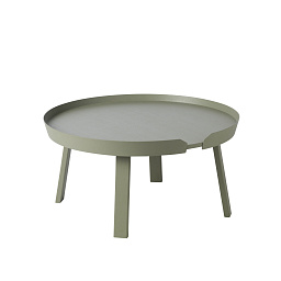 AROTABLR07 Muuto Around журнальный столик пыльно-зелёного цвета с округлой формой