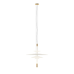 155020/1Z Vibia Flamingo подвесной светильник золотистого оттенка с круглыми элементами