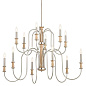 Karthe 12 Light Chandelier Beech and Brushed Nickel люстра 52472NI Kichler — фото 5