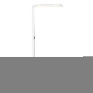 напольный торшер белого цвета с прямоугольной стойкой