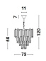 9050110 GRANE Novaluce люстра LED E14 12x5W 230V IP20