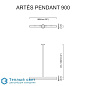 ARTES 900 подвесной светильник CTO LIGHTING ARTPE9BZHA — фото 4