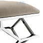 112309 Bench Trellis polished ss pebble grey Eichholtz