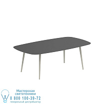 STYLETTO СТАНДАРТНЫЙ ОБЕДЕННЫЙ СТОЛ 220x120CM АЛЮМИНИЕВЫЕ НОЖКИ ГРИБНАЯ КЕРАМИЧЕСКАЯ СТОЛЕШНИЦА ЧЕРНЫЙ Royal Botania