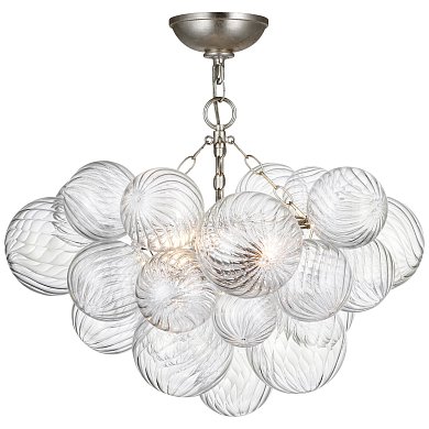 Потолочный светильник Visual Comfort Talia, серебро и стекло JN4110BSL/CG