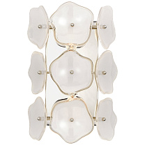 Leighton Small Sconce полированный никель с кремовым тонированным стеклом