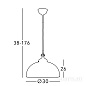 Kolarz Nonna 731.30.134 подвесной светильник состаренная латунь ø30cm высота 26cm мин. высота 38cm макс. высота 176cm 1 лампа e27