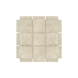 2500-0400 Design Stockholm House Basket Квадратный ковёр в бежевых тонах с текстурным узором