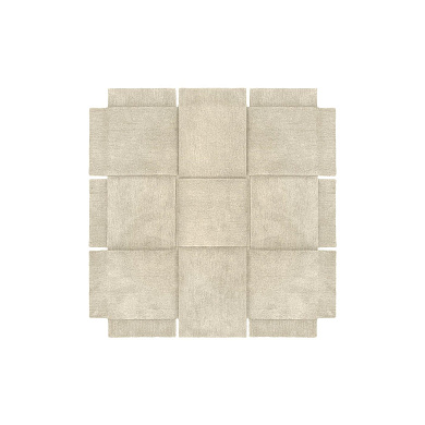 2500-0400 Basket Design House Stockholm Квадратный ковёр в бежевых тонах с текстурным узором