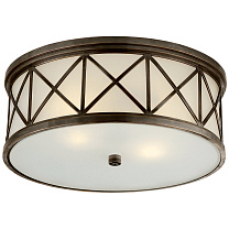 Montpelier Large Flush Mount бронза с матовым стеклом