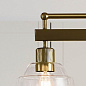 Eastmont 5 Light Linear Chandelier Brushed Natural Brass and Walnut Wood люстра 52404BNB Kichler — фото 1
