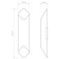 Настенный светильник Astro Lighting Ako 600 Phase матовый чёрный / серебро — фото 5