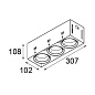 Mini multiple trimless for 3x LED GE встраиваемый в потолок светильник Modular