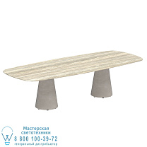 СТОЛ CONIX 300X120 CM НОЖКИ БЕТОН ЦЕМЕНТ СЕРЫЙ - СТОЛЕШНИЦА СТОЛА CERAMIC TRAVERTINO Royal Botania