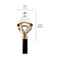 Tollis 18" 1 Light Post Light with Clear Ribbed Glass White and Natural Brass  уличный светильник 59052WH Kichler — фото 3