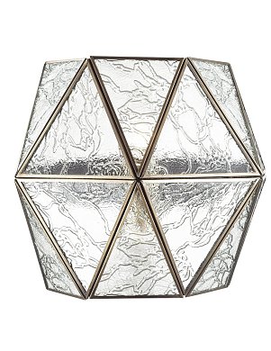 Бра Favourite Osten 2925-1W — настенное бра из стекла с эффектом льда в каркасе античной латуни