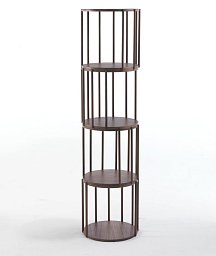 Этажерка Cell 4 Porada круглая из массива ореха CELL-4-L0N0AC