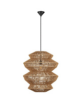 Natural Rope Sandy Black Steel Base & Fabric Cable LED E27 1x12Watt 100-240Volt IP20 Bulb Excluded D:50 H:262 cm