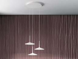 подвесной светильник из стали с округлым плафоном и LED подсветкой