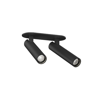 встраиваемый потолочный светильник двойной черный