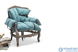 M7P13V Mogg 7pillows мягкое кресло с текстильной обивкой и деревянными подлокотниками