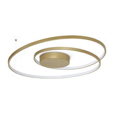 Потолочный светильник Oz PL D080 ON-OFF 3000K Ideal Lux 365060, латунь