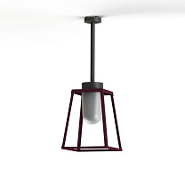 Lampiok 2 N° 1; Frosted glass E27 52W; Wine red