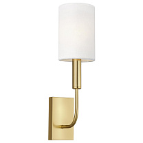 Brianna Sconce патинированная латунь с льняным абажуром