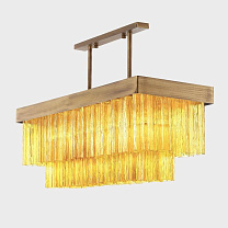 Rectangular Crono Янтарный / 12 / Состаренная латунь