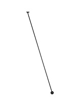 Matt Black Aluminium LED 30 Watt 24V dc 514Lm 3000K IP20 D: 8 H: 216 cm