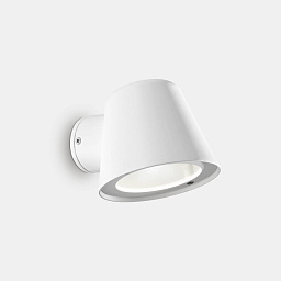 091518 Ideal lux Gas уличный настенный светильник белого цвета с коническим корпусом и отражающим рассеивателем