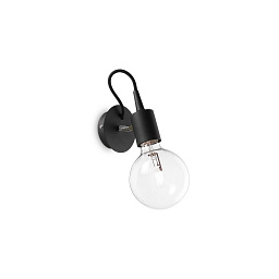 148908 Ideal lux Edison настенный светильник с открытой лампой на металлическом основании в стиле лофт