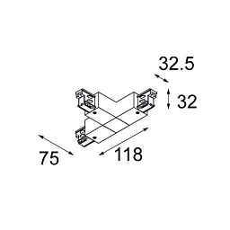11241102 Modular Accessories левый T-разъём трёхфазного трека