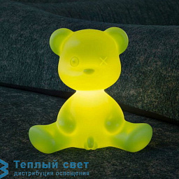 24001LG Qeeboo Teddy boy декоративный ночник в виде медвежонка с мягким зелёным светом