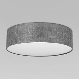 a065157 TK Lighting Earth накладной потолочный светильник с круглым тканевым плафоном цилиндрической формы