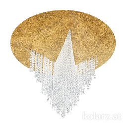 5313.10154.940 Kolarz Fonte di luce потолочный светильник с хрустальными подвесками и золотистым основанием