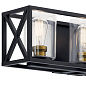 Moorgate 23" 3 Light Vanity Light with Clear Glass Black настенный светильник 55065BK Kichler — фото 1