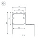 Профиль для светодиодной ленты Arlight SL-LINIA32-FANTOM-EDGE — фото 1