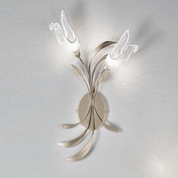 319/2A Ecru Milk White IDL Alloro настенное бра с матовыми плафонами в форме лепестков