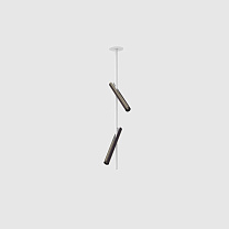 esprit double ceiling, white with gun black lamphead