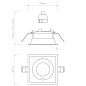 1249043 Minima Slimline Square Adjustable Fire-Rated Astro lighting регулируемый встраиваемый светильник матовый чёрный — фото 3