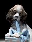 Фарфоровая статуэтка щенка с коробкой-сердцем Can't Wait Lladro 01008312 — фото 1