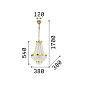 114729 Ideal Lux CAESAR SP6 ORO chandelier золото — фото 2